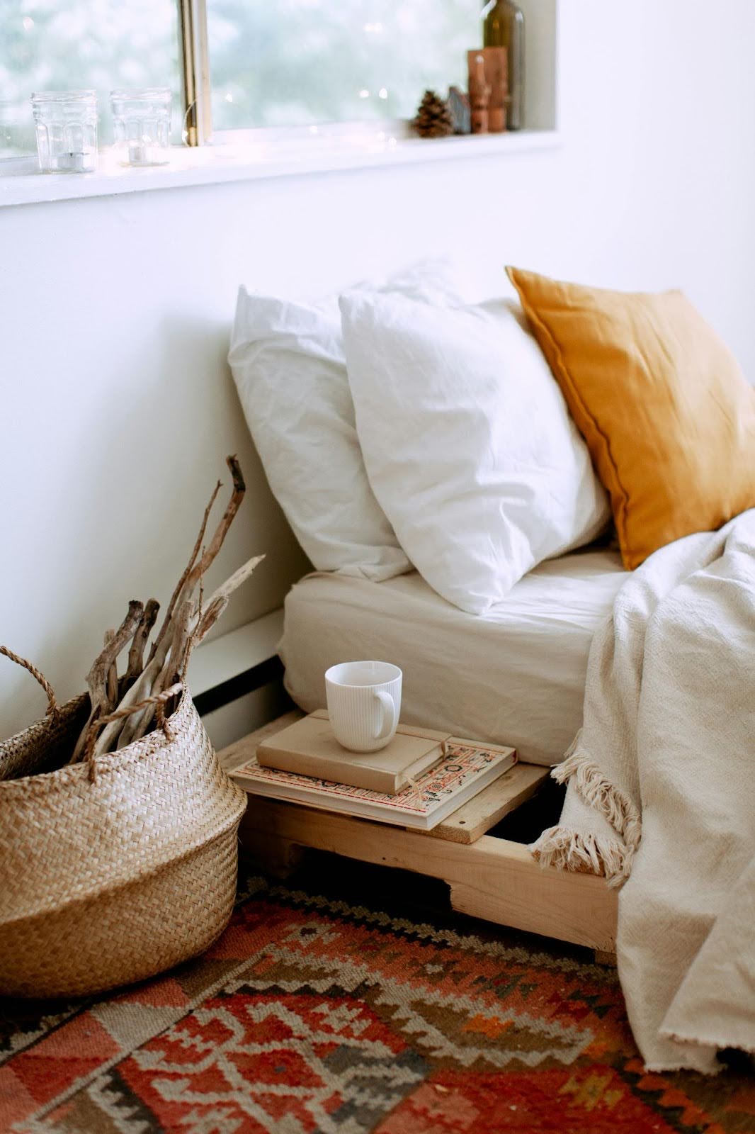 cozy bed for rest and rejuvenation for mental health