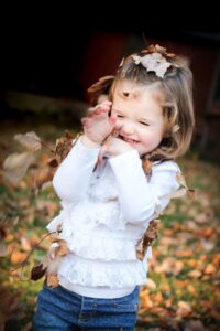 happiness in a kid outside